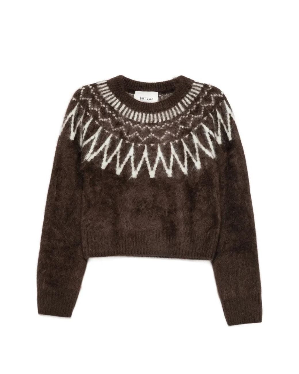 Soft Goat Brown Fair Isle Sweater