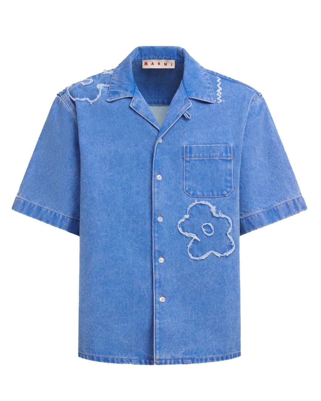 Marni Blue Cotton Shirt for men
