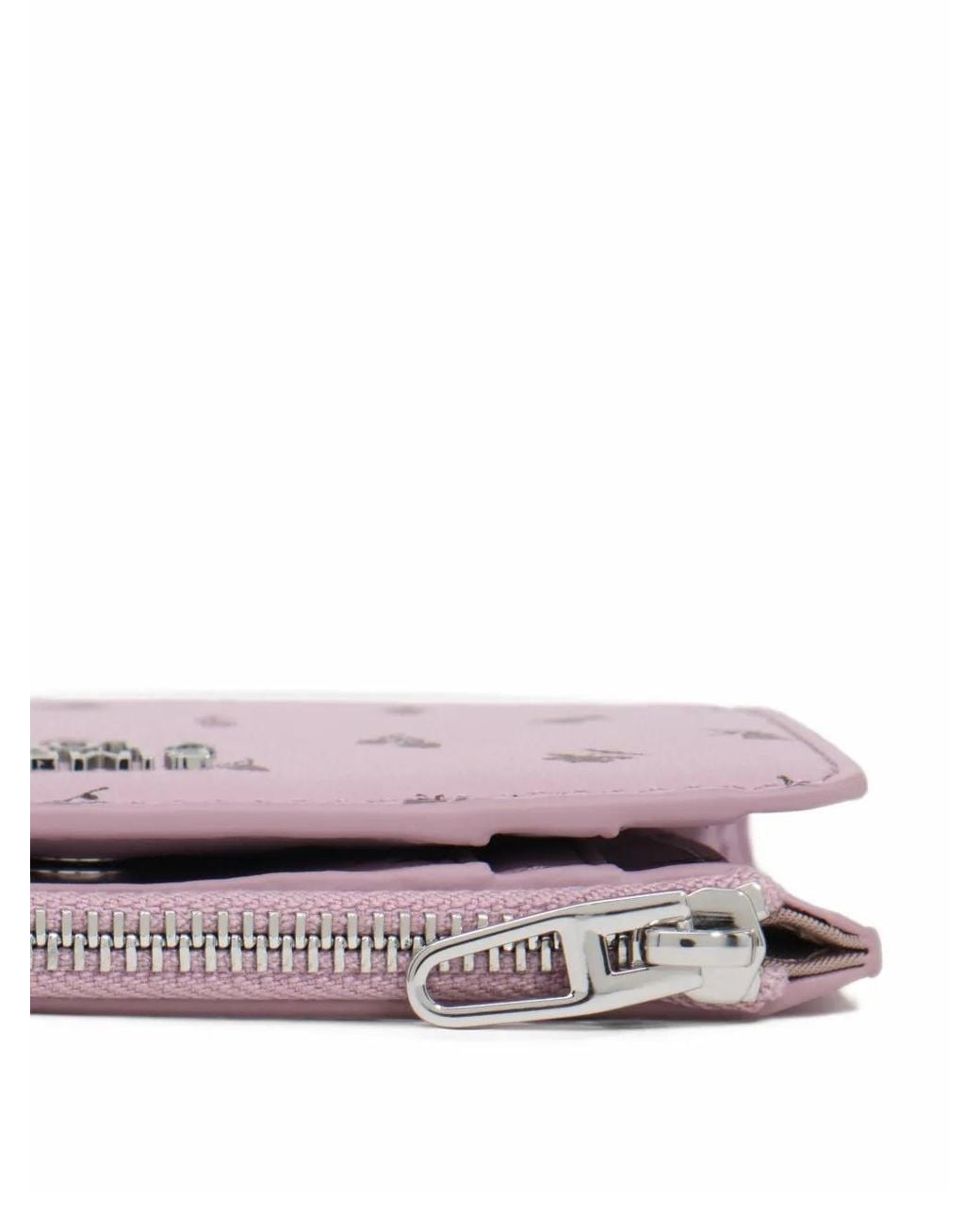 Bimba Y Lola Pink Mauve Mini Tulip Leather Compact Wallet