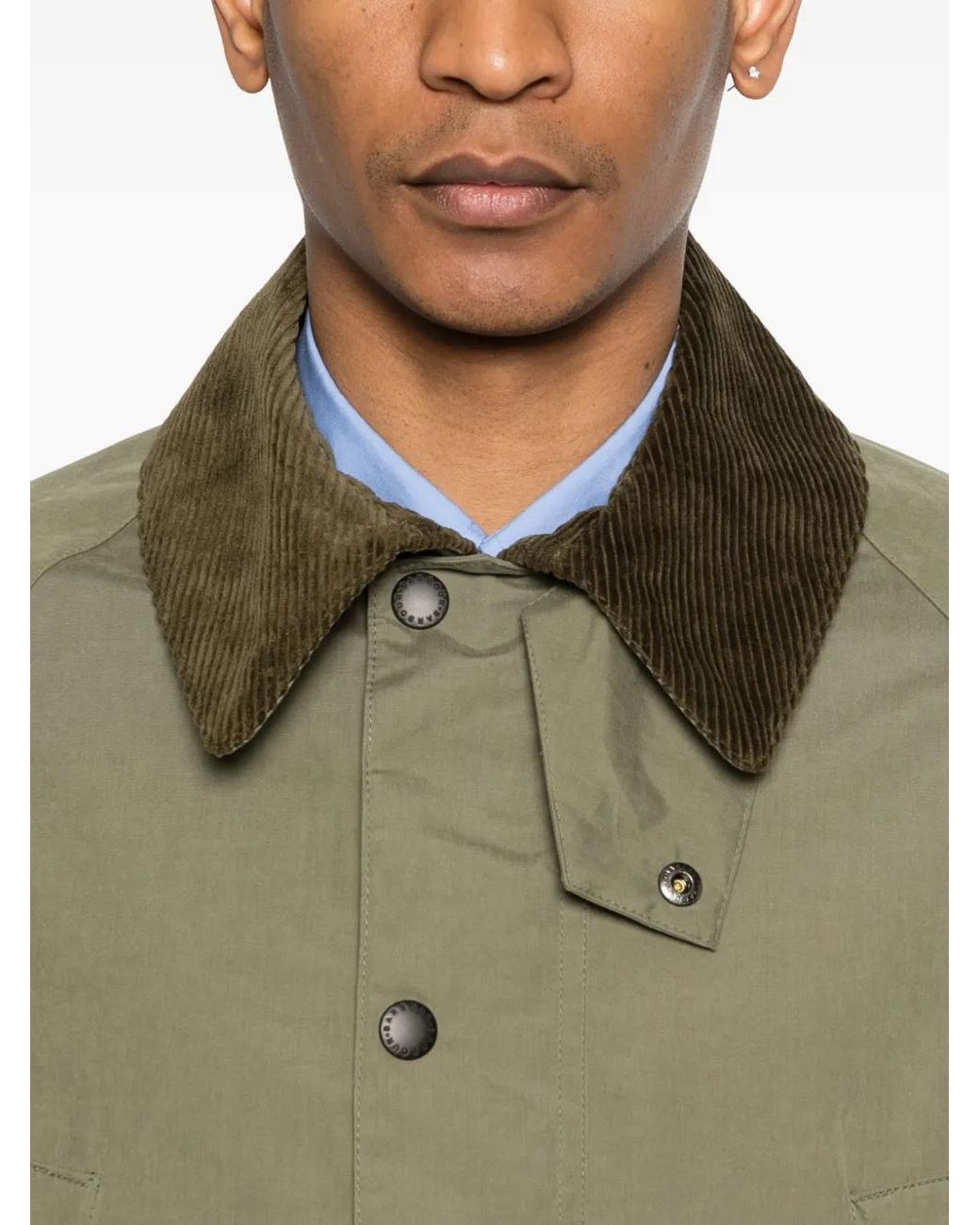 Barbour Green Corduroy-Collar Jacket for men