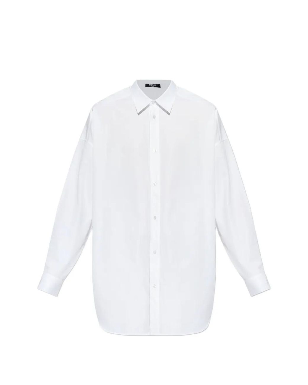 Camicia Con Logo di Balmain in White da Uomo