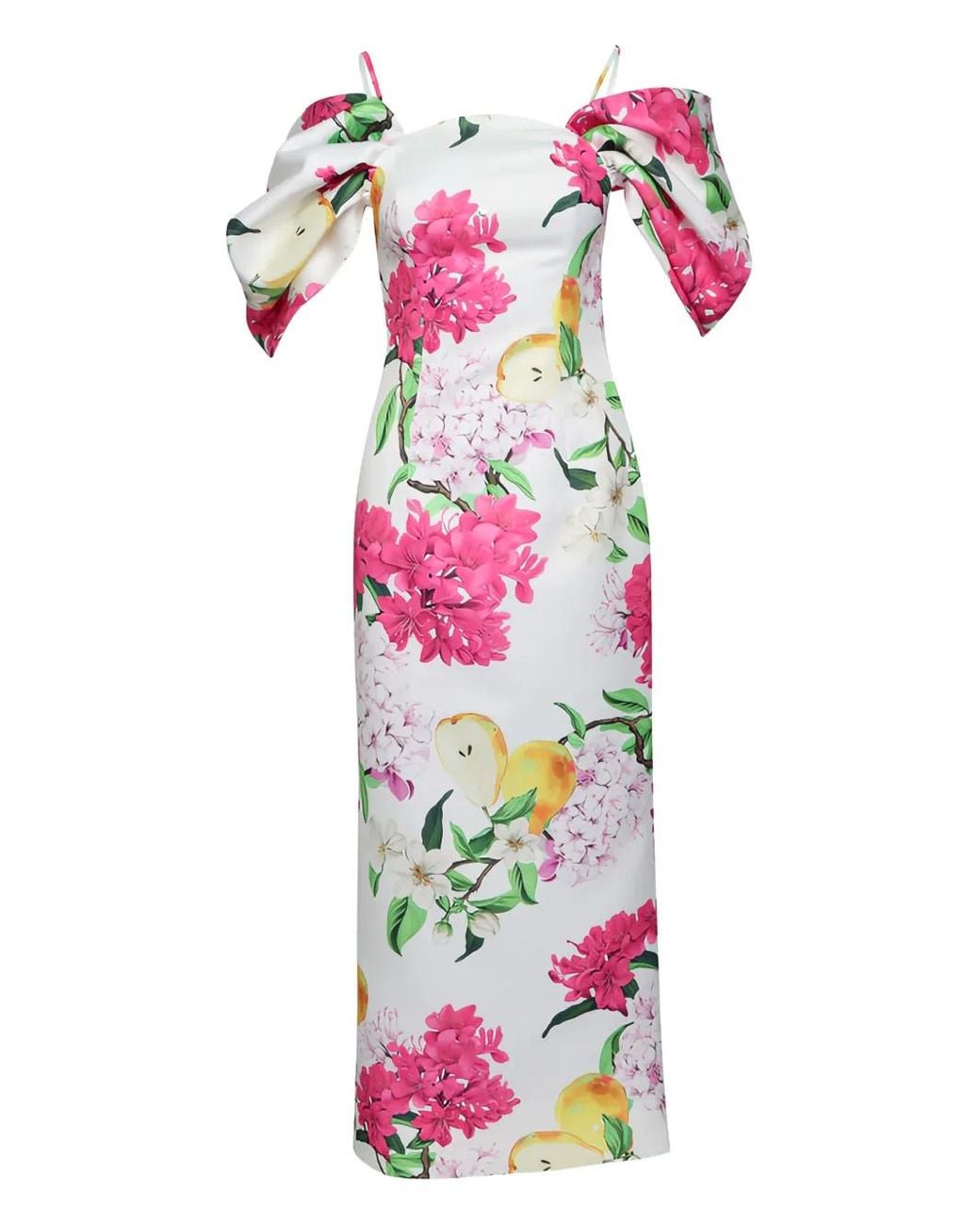 LEO LIN White Arabella Floral Maxi Dress