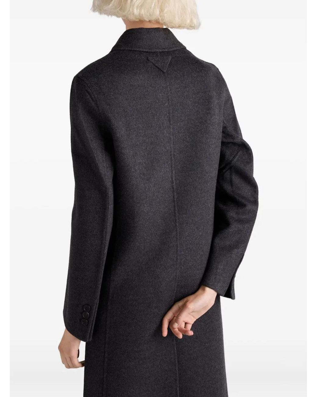 Prada Blue Doppelreihiger Mantel