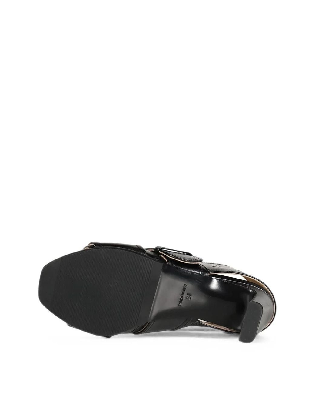 Our Legacy Black Belt Buckled-Strap Heeled Sandals