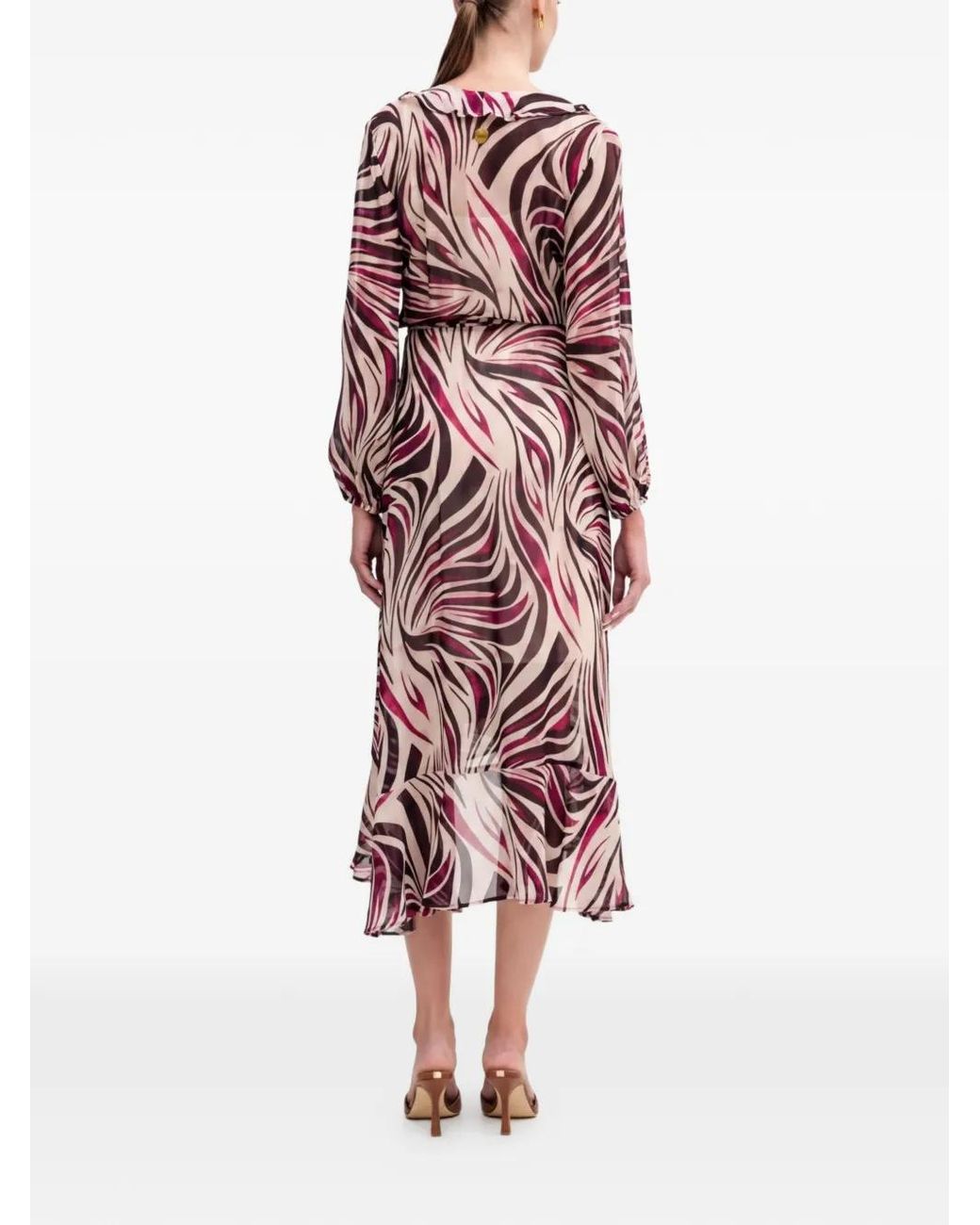 Twinset Red Ruffled Wrap Dress