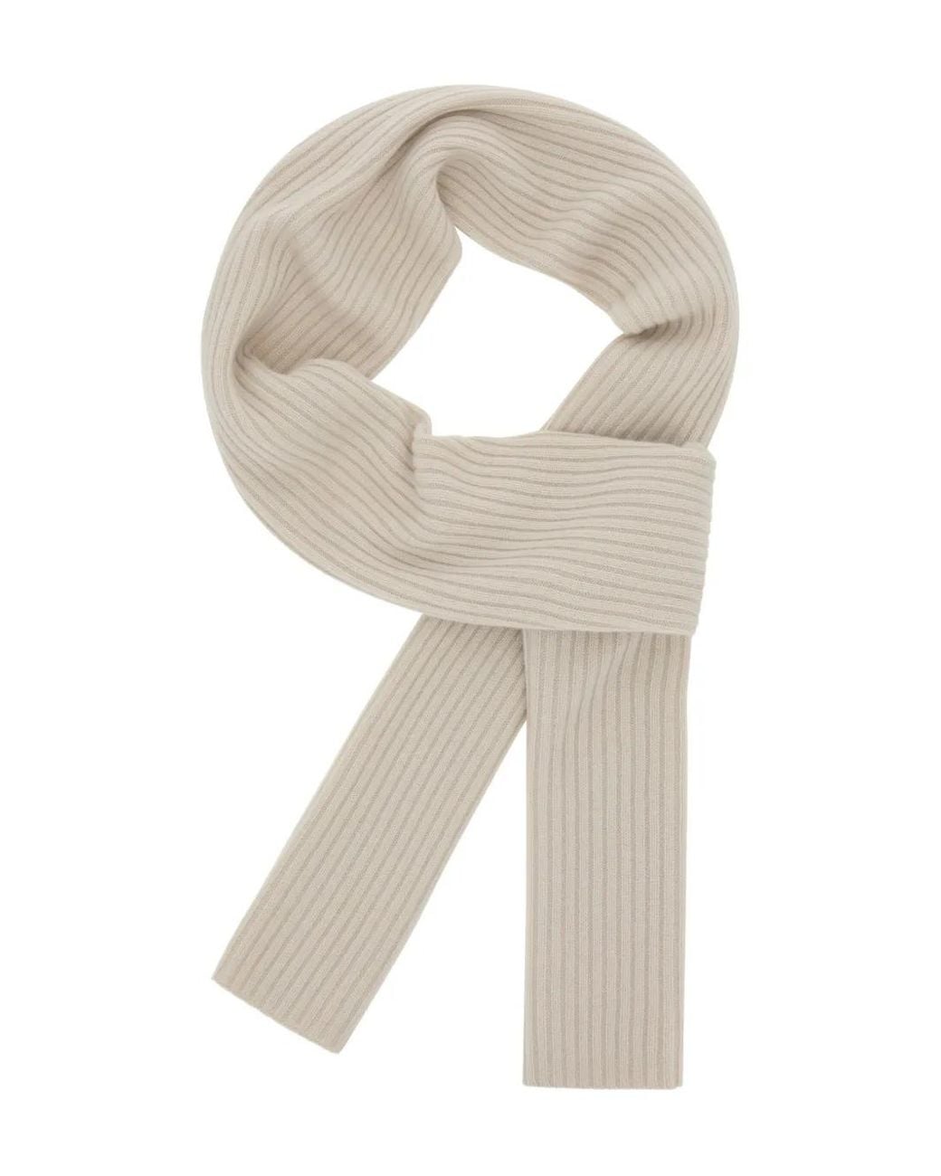 Boggi Natural Ribbed Cashmere Scarf for men