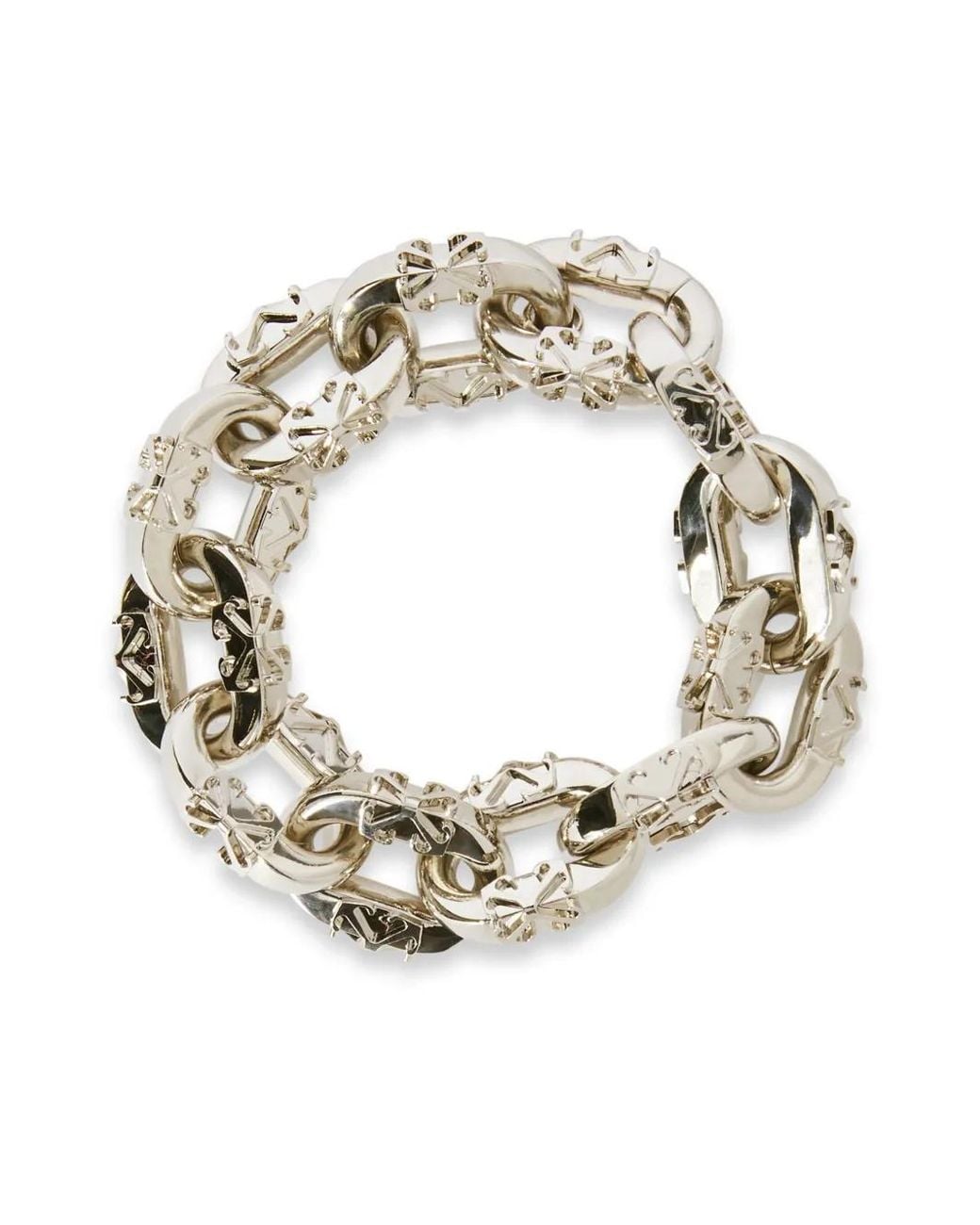 Off-White c/o Virgil Abloh Metallic Arrow-Plaque Chain Bracelet for men