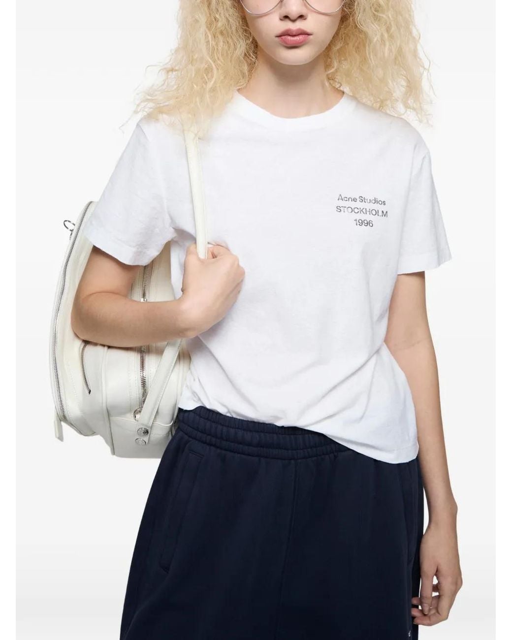 Acne White 1996 Logo T-Shirt