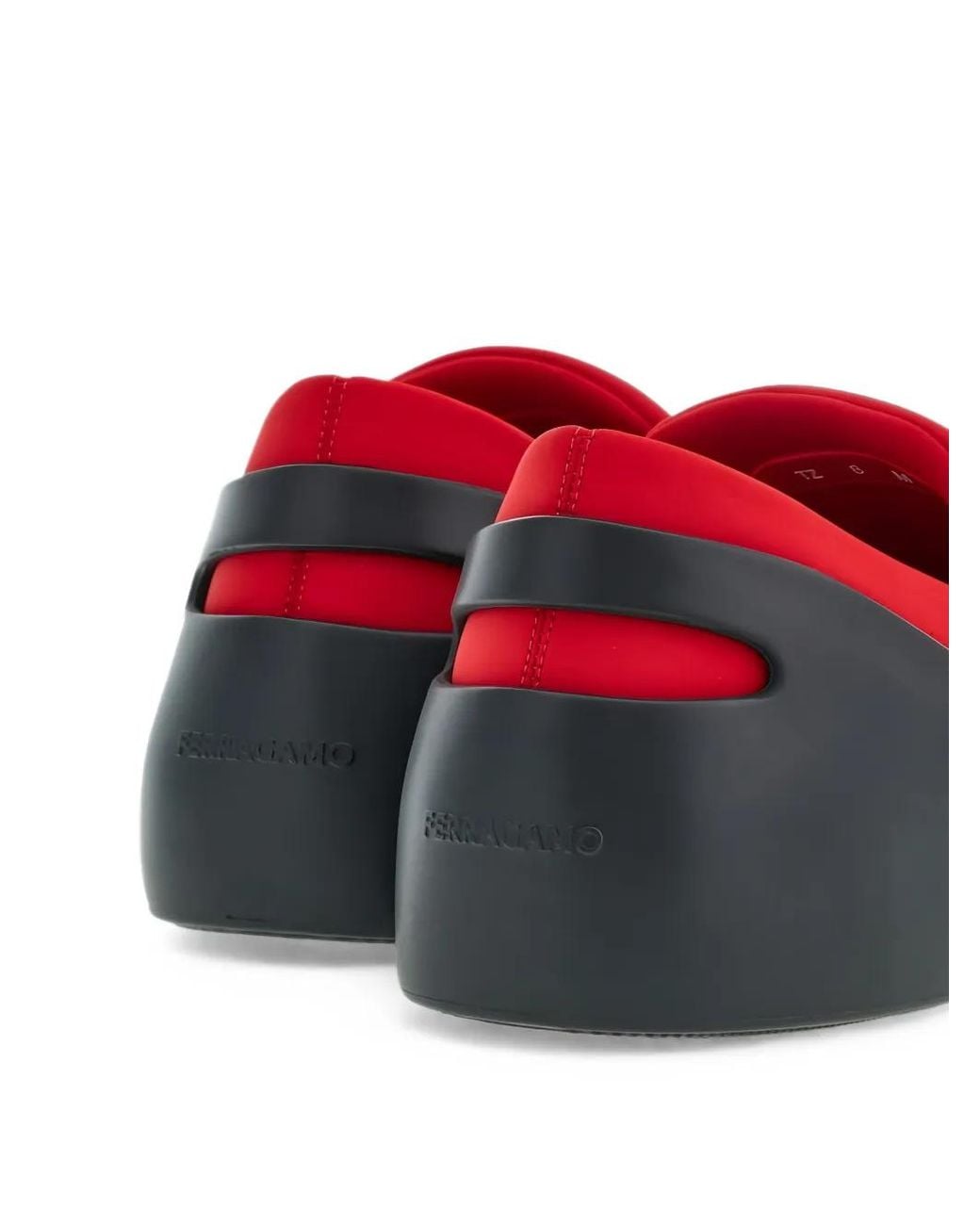 Ferragamo Red Slip-On Rubber Sneakers for men