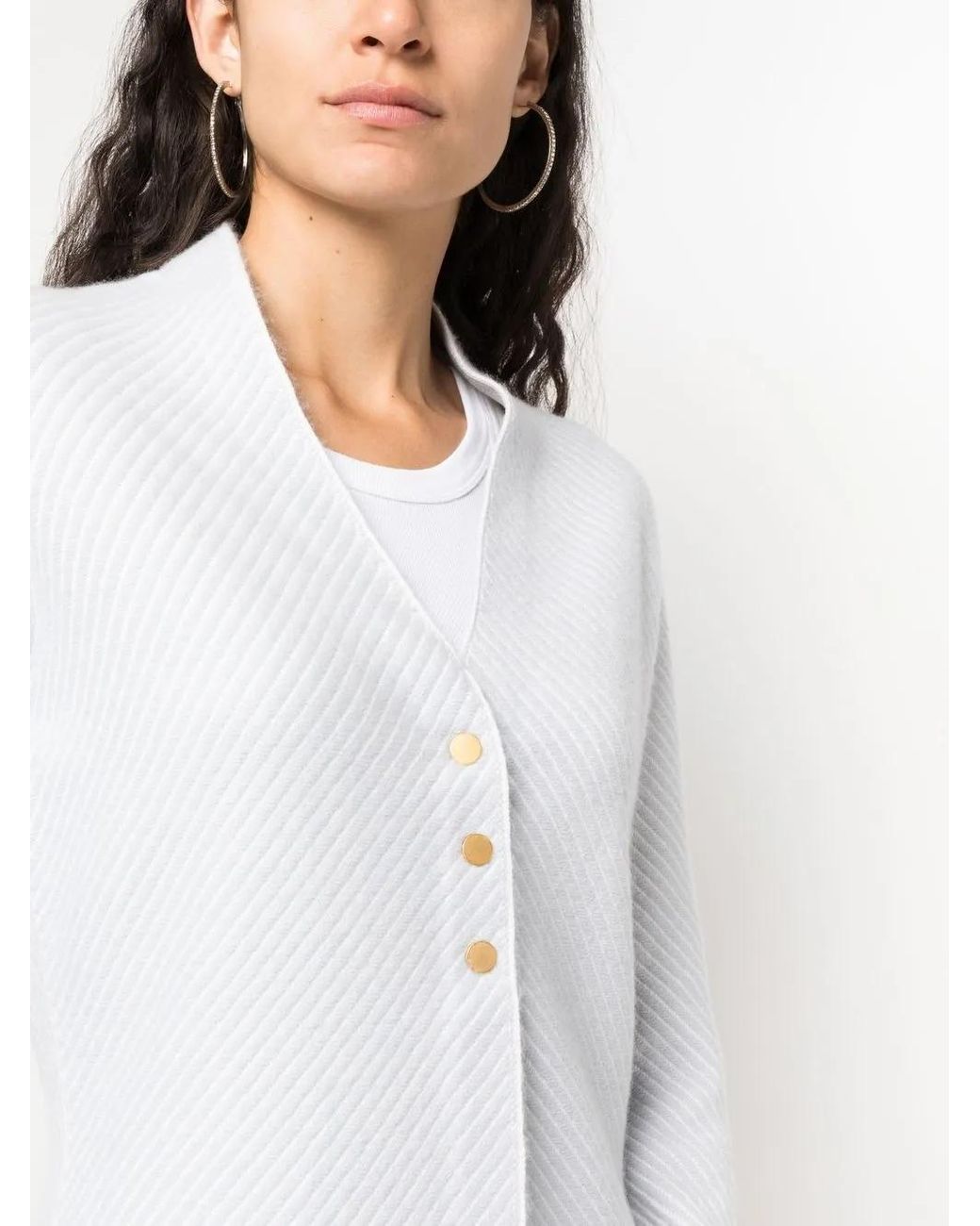 Giorgio Armani White Three Button Cardigan