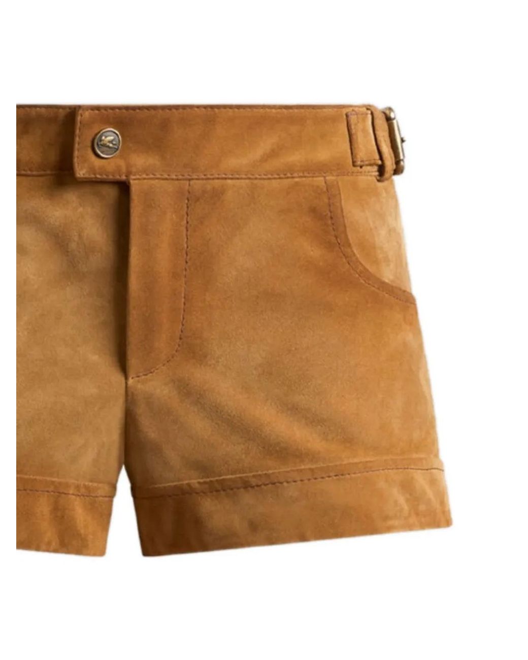Etro Brown Suede Shorts
