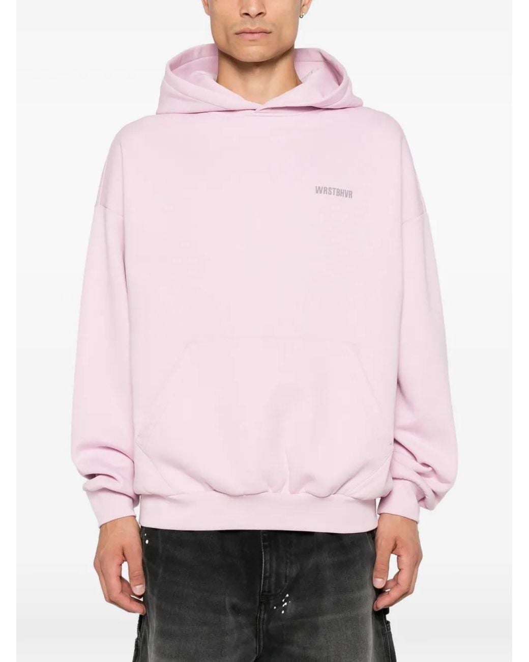 WRSTBHVR Pink Hoodie À Logo Imprimé