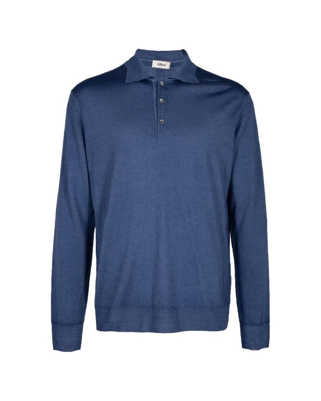 Altea Blue Buttoned Polo Shirt for men