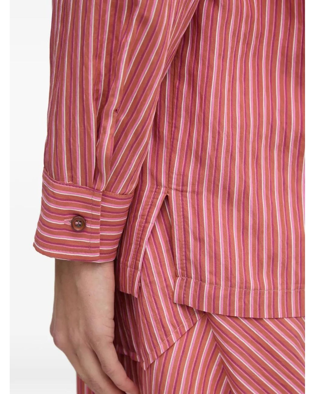 La Petite Francaise Pink Charles Striped Pocket Shirt