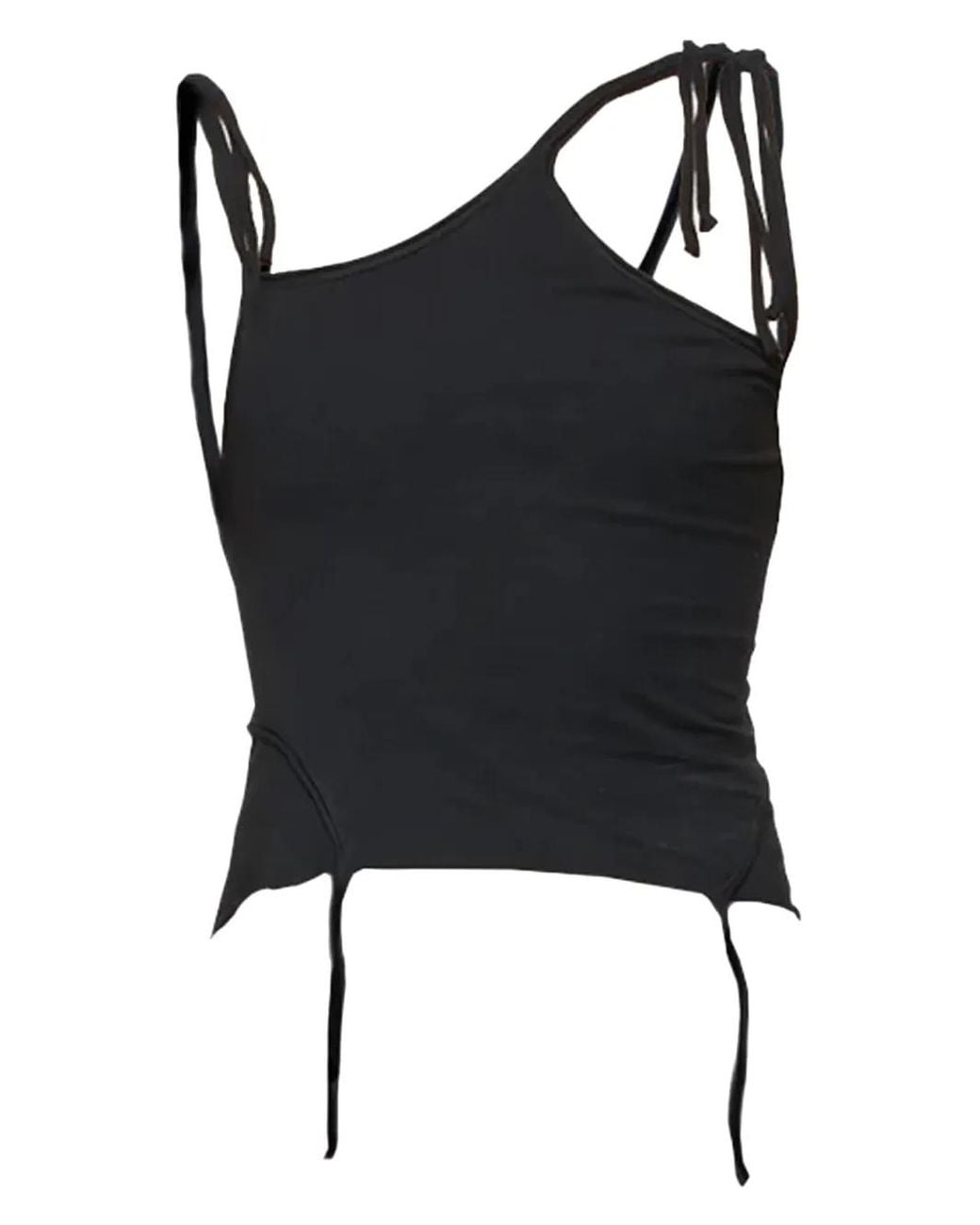 Top Asimétrico Con Múltiples Tiras OTTOLINGER de color Black