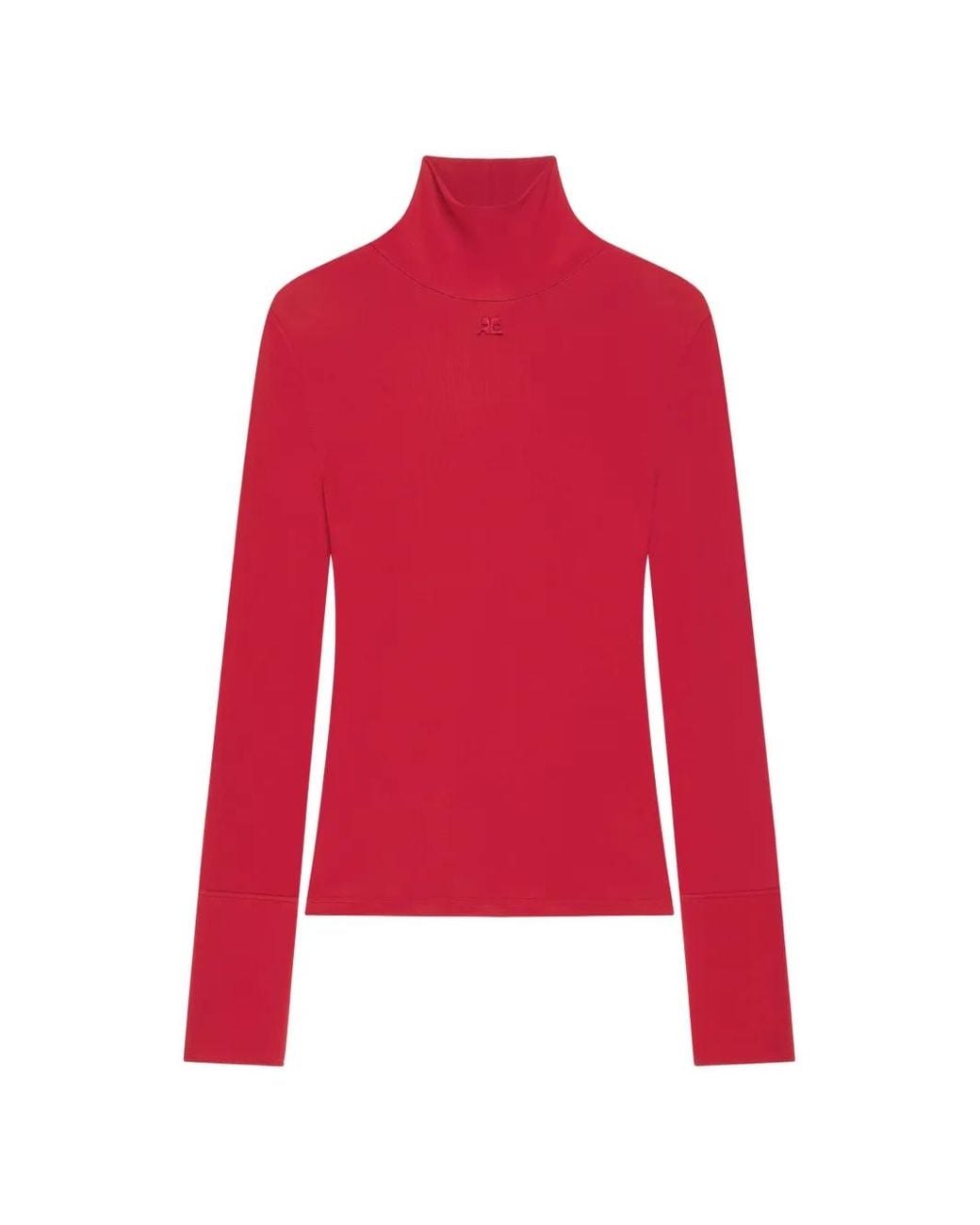 Courreges Red High-Neck Sweater