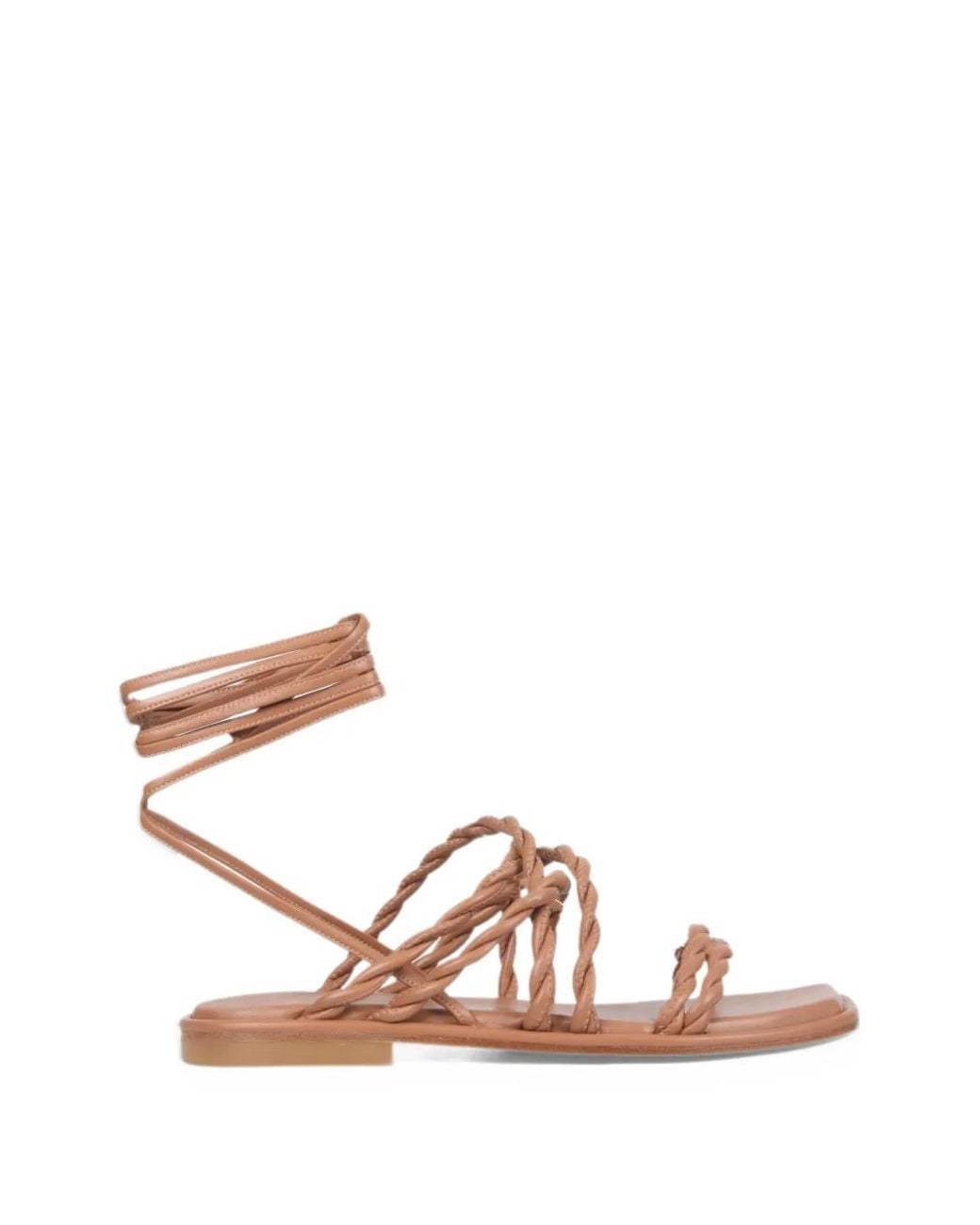 Stuart Weitzman Pink Calypso Braided-Strap Sandals