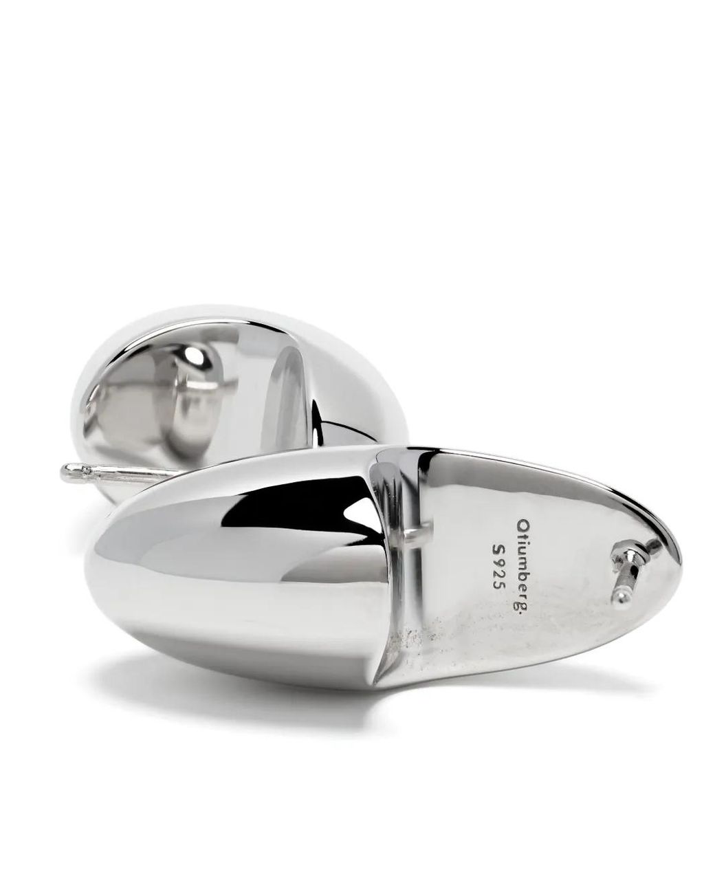 Otiumberg Metallic Polierte Pebble Ohrstecker