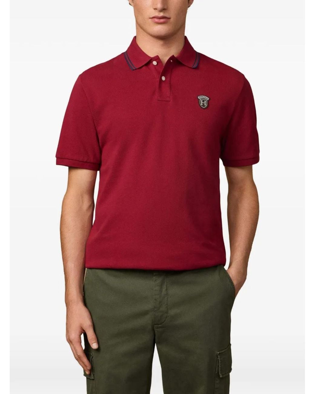 Polo Con Distintivo Hackett de hombre de color Red