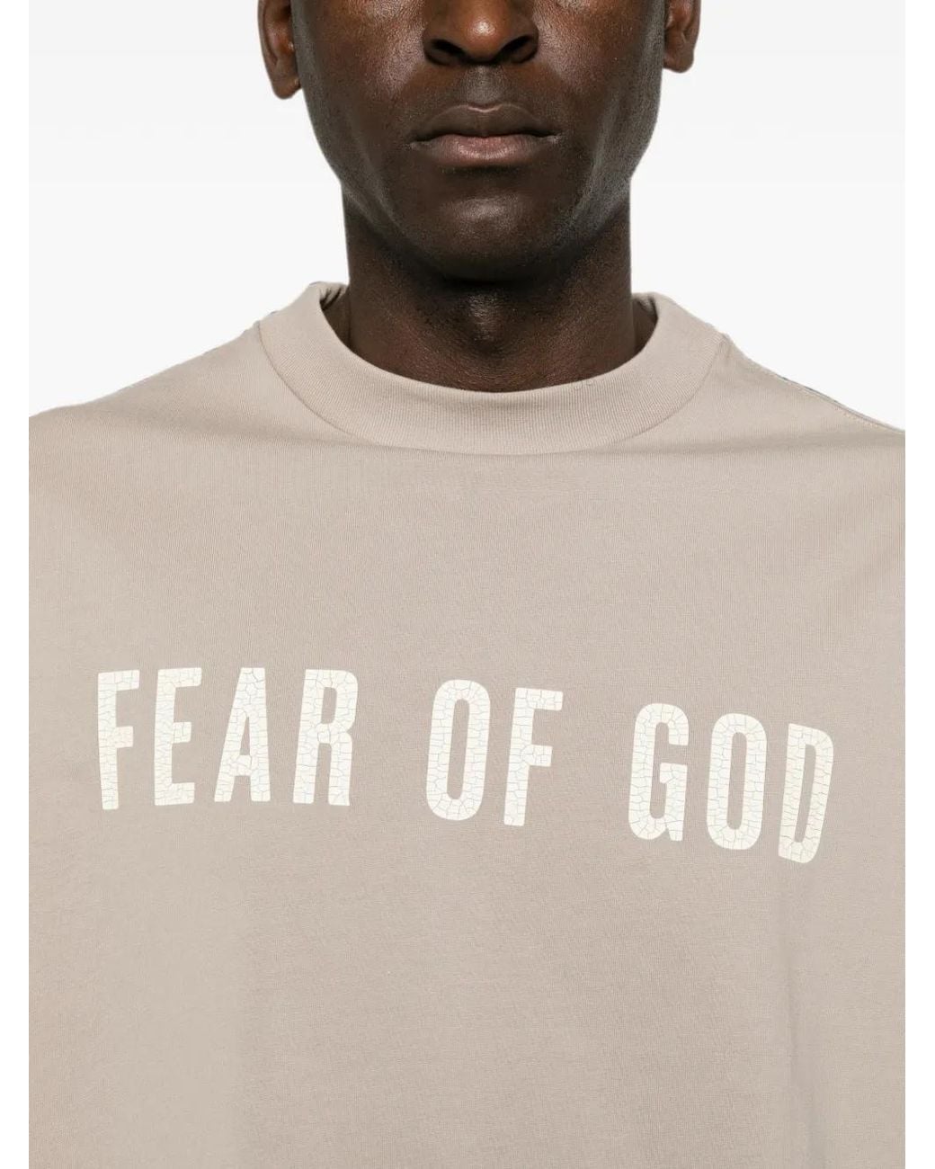 Fear Of God Natural T-Shirt À Logo Imprimé for men