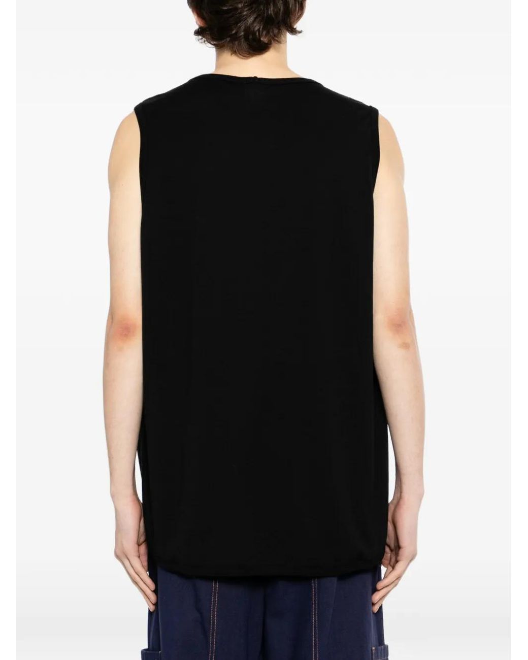 Jan Jan Van Essche Black Crew-Neck Vest for men