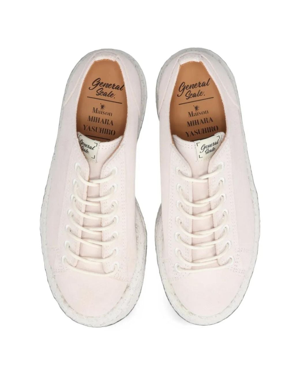 Maison Mihara Yasuhiro White Mark Suede Monkey Shoes for men
