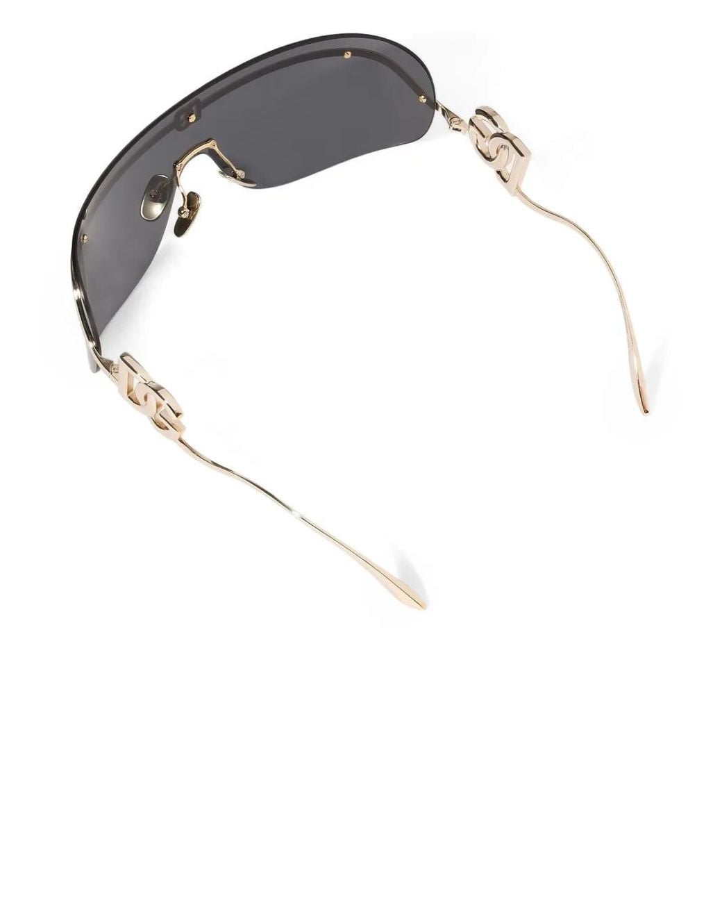 Dolce & Gabbana Gray Sonnenbrille Mit Shield-Gestell