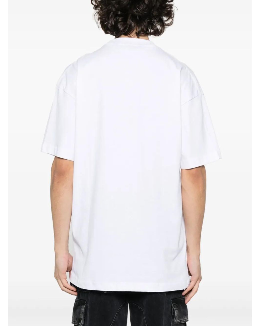 Palm Angels White Los Angeles Monogram-Print T-Shirt for men