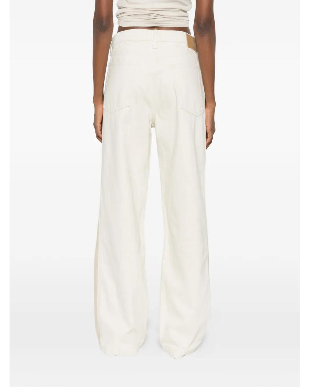 Rag & Bone White Logan Side-Stripe Jeans