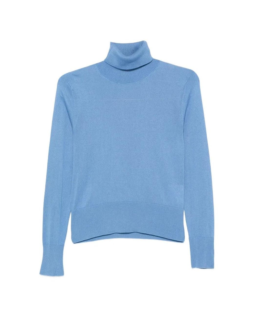 Alpha Studio Blue Gestrickter Rollkragenpullover