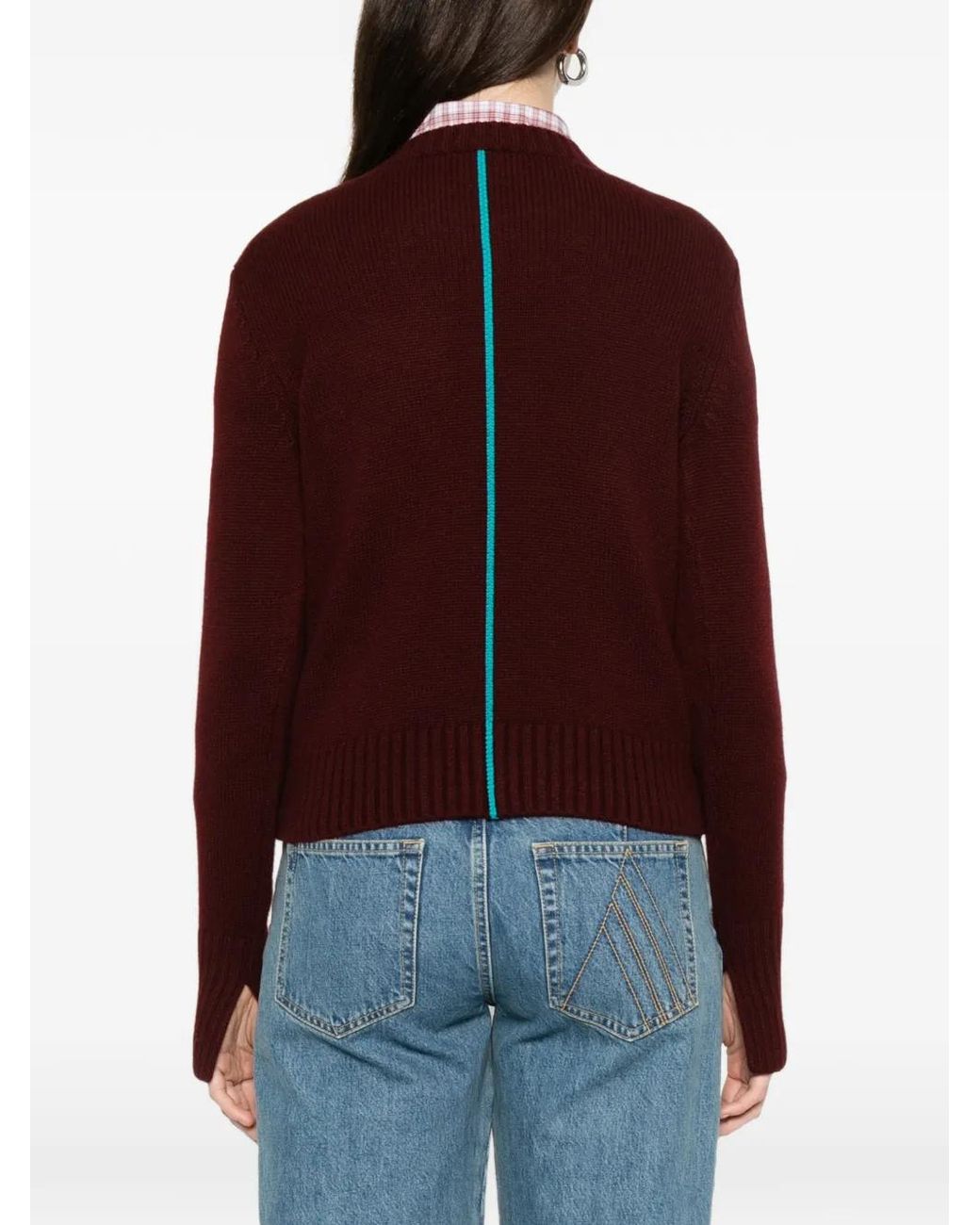 Loewe Purple Cashmere Crewneck Jumper