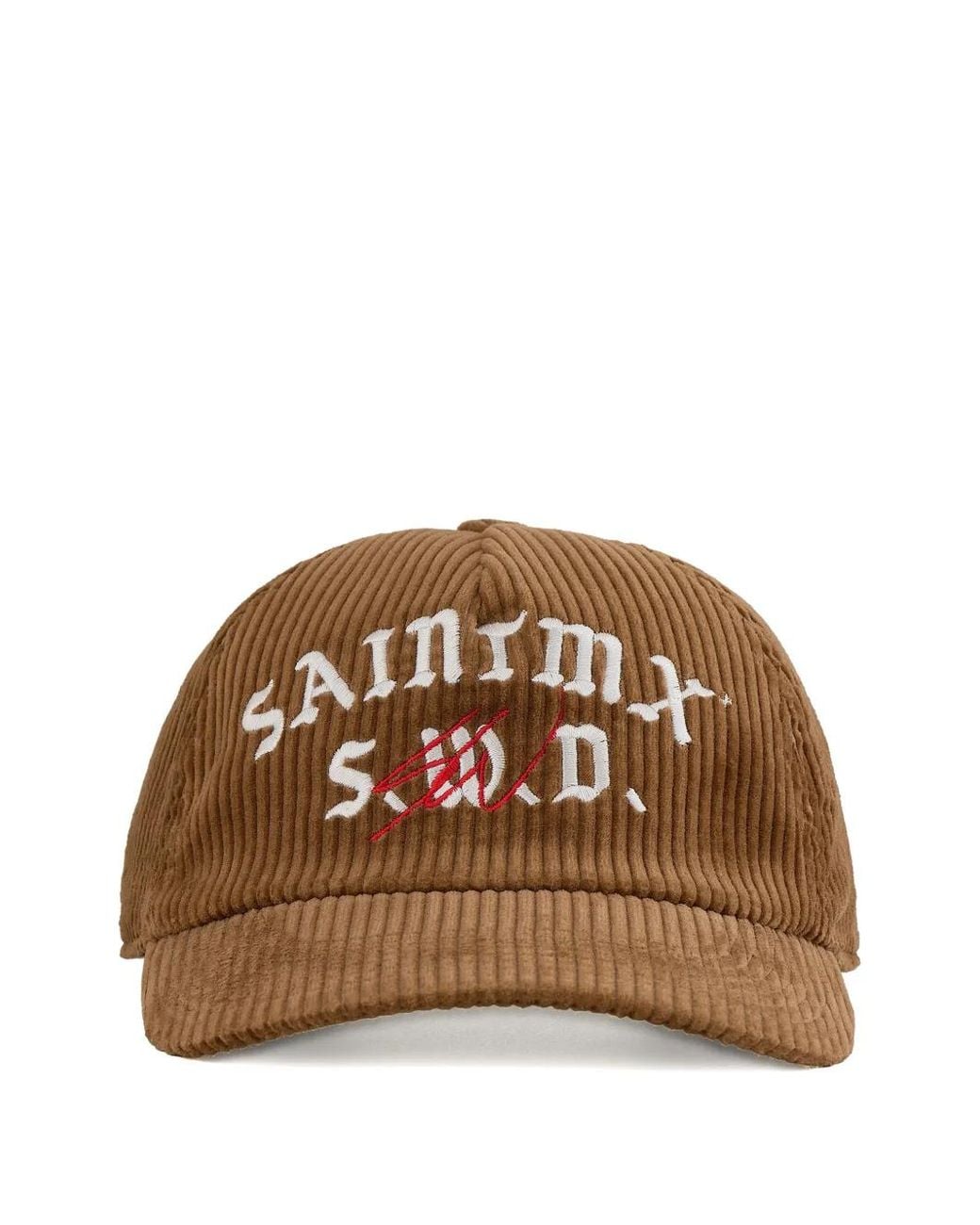 SAINT Mxxxxxx Brown X Sean Wotherspoon Corduroy Embroidered Cap for men