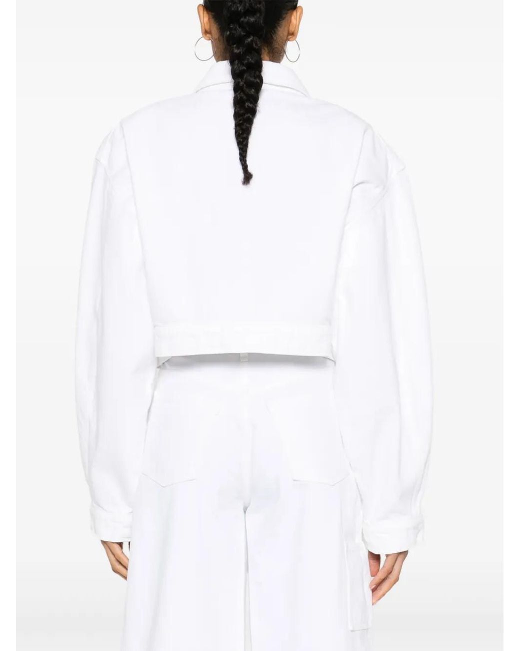 3x1 White Amelia Cropped Jacket