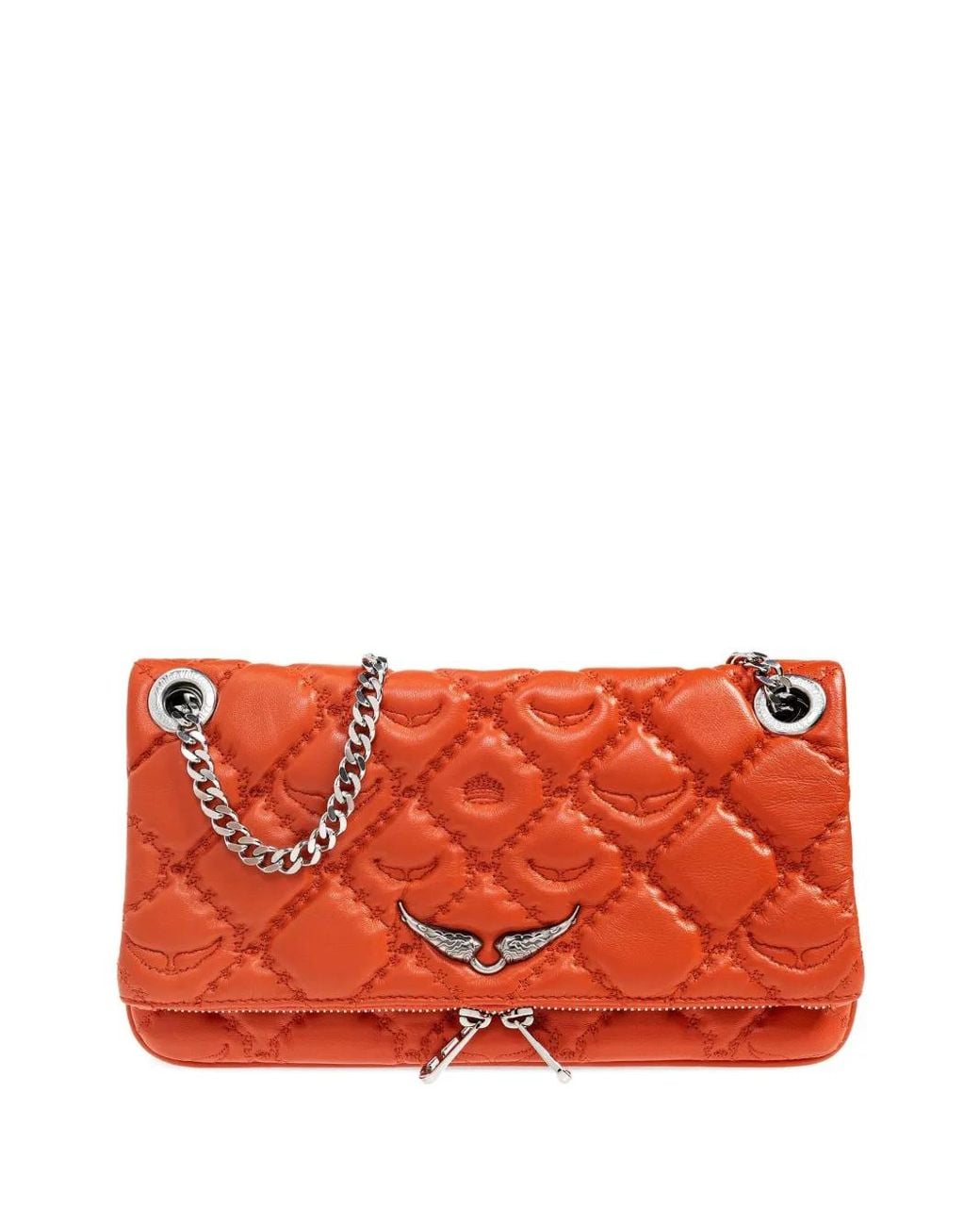 Zadig & Voltaire Red Sac Porté Épaule Rock Ii À Design Matelassé