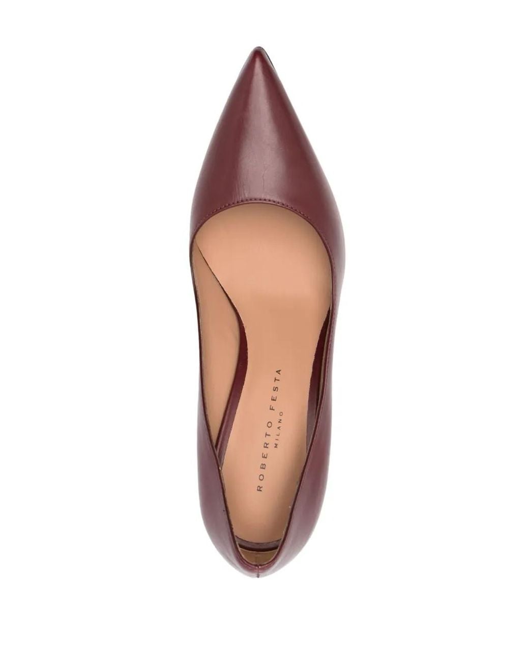 Roberto Festa Brown 95Mm Pointed Leather Pumps