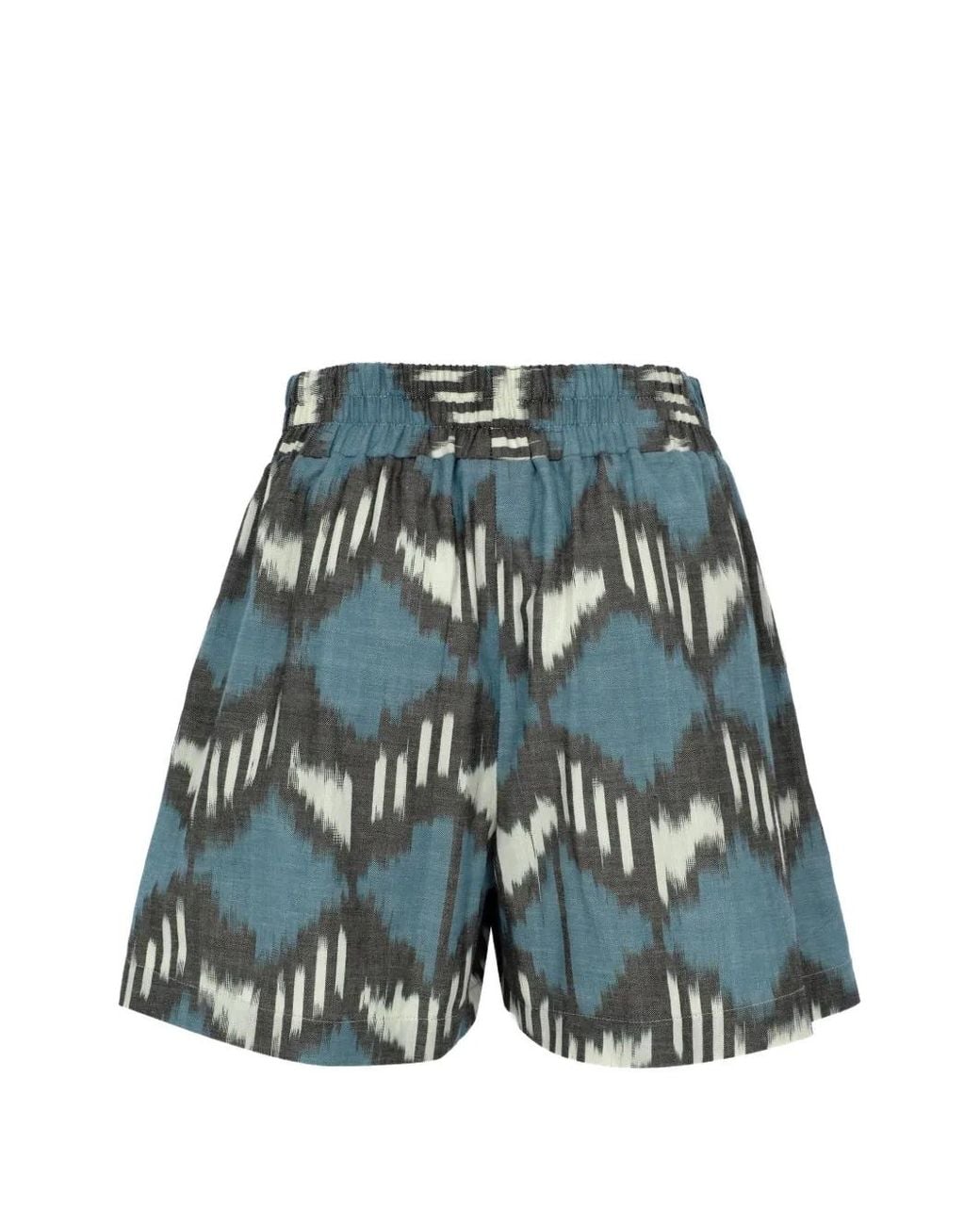 Punicana Blue Geometric-Print Shorts