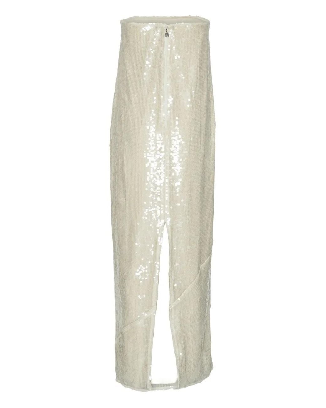 ROTATE BIRGER CHRISTENSEN White Sequin Maxi Dress
