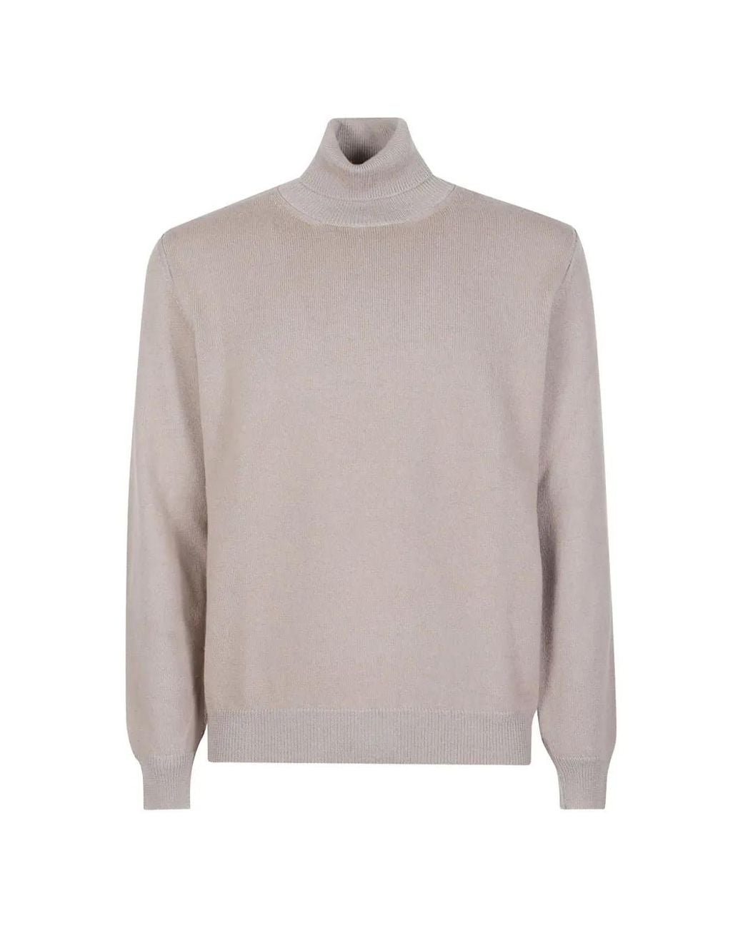 Lardini Gray Roll-Neck Knitted Sweater for men