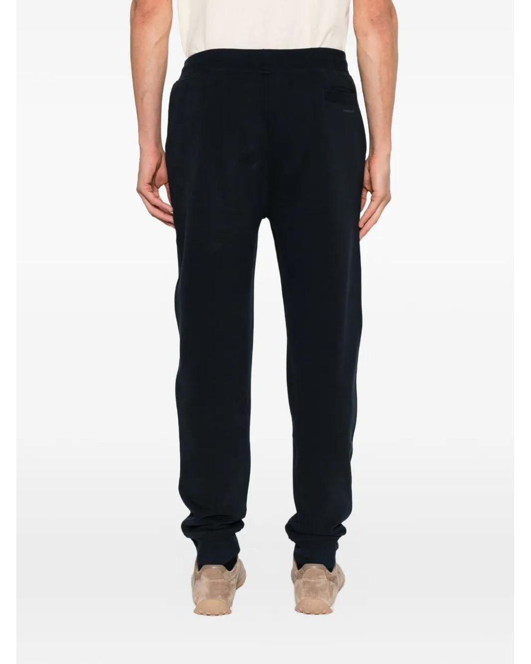 Corneliani Black Elasticated-Waistband Track Pants for men