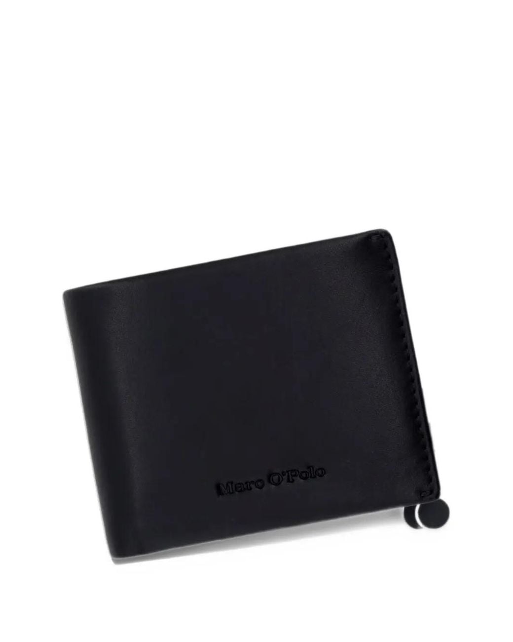 Marc O' Polo Black Tom Logo-Debossed Leather Wallet for men