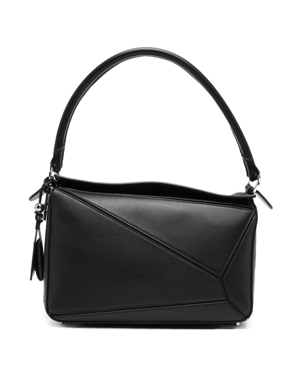 Loewe Black Paula's Ibiza Puzzle Featherlight Medium Leather Handbag