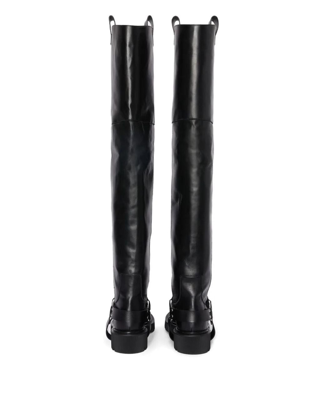 MSGM Black D-Ring Over-The-Knee Boots