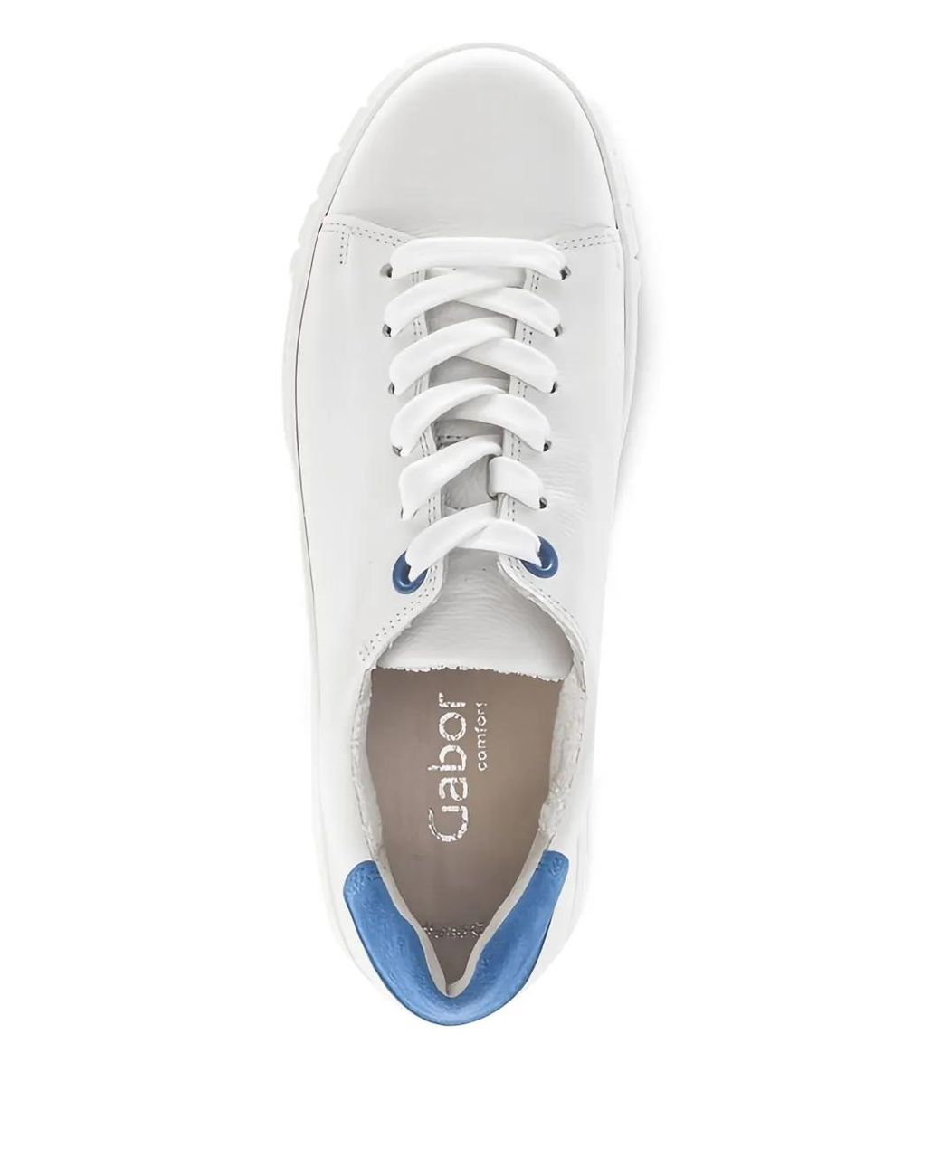 Gabor White Flatform Sneakers