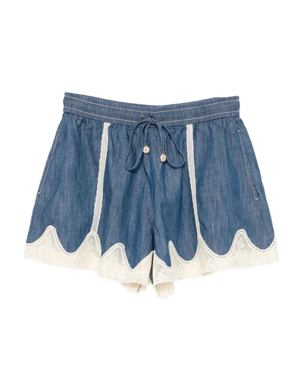 Zimmermann Blue Relaxed Fit Drawstring Waist Shorts