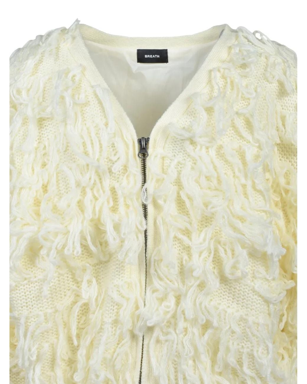 BREATH White Loop-Knit Zip-Up Jacket for men