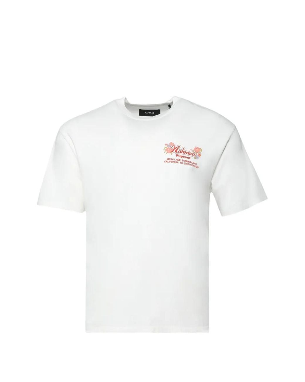 NAHMIAS White Wipeout Surf Shop Logo-Print T-Shirt for men
