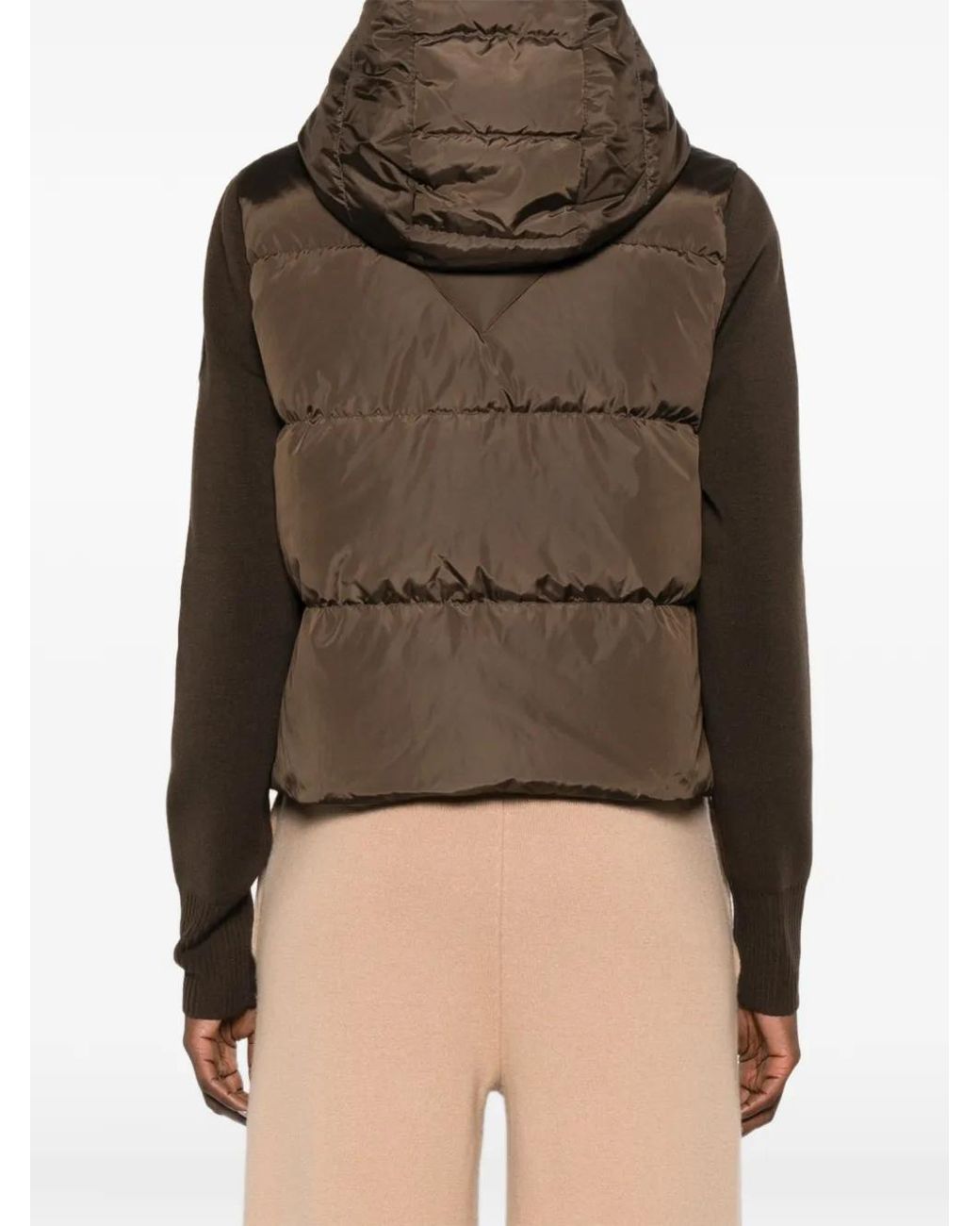 Canada Goose Brown Hoodie Hybridge En Maille Matelassée