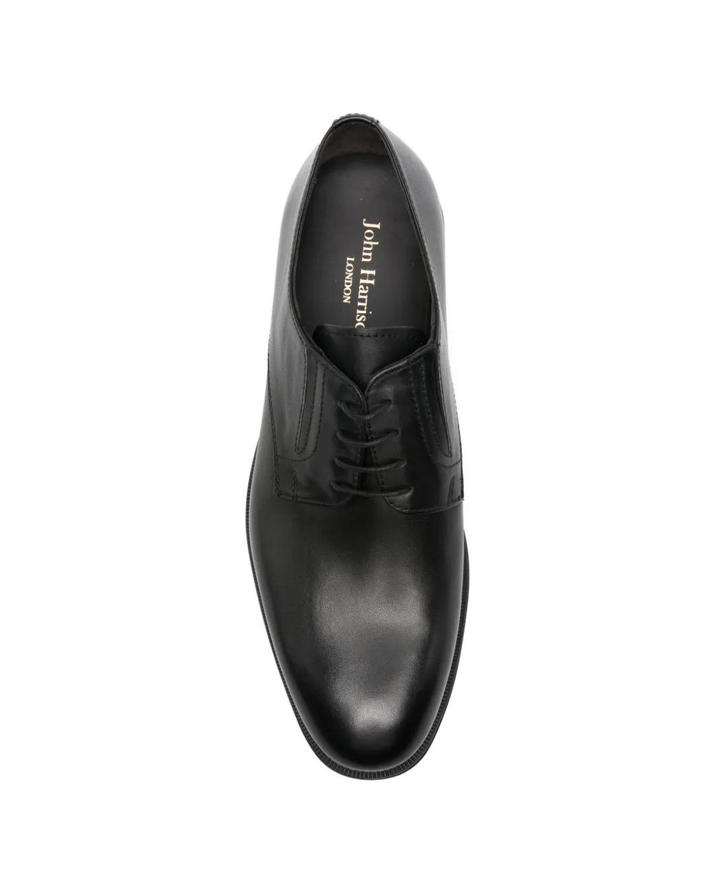 JOHN HARRISON Black Leather Oxford Shoes for men
