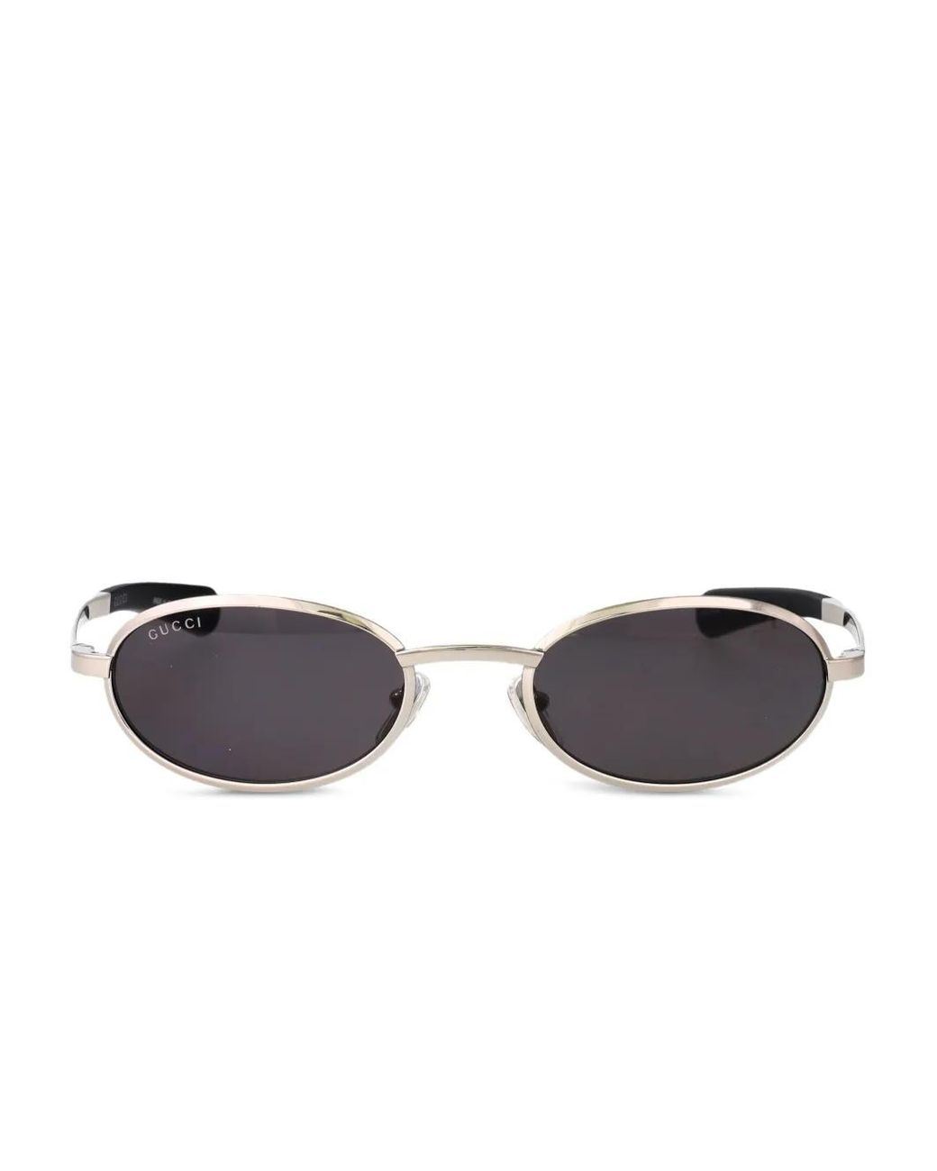 Gucci Metallic Oval-Frame Sunglasses