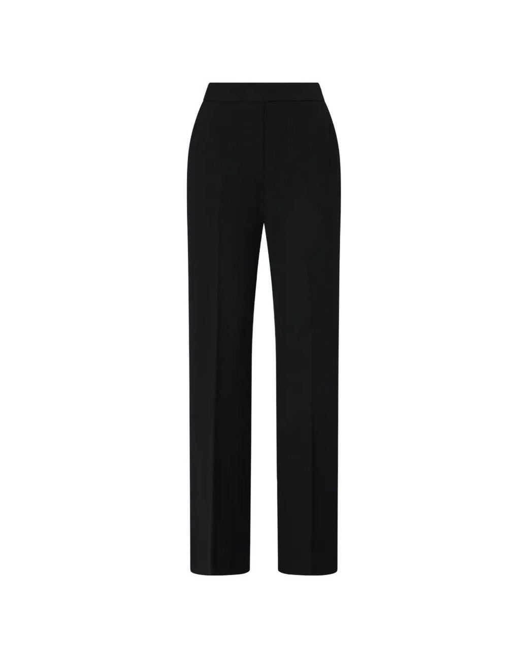 Pinko Black Peonia Trousers With Pressed Crease Detail